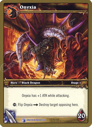 ONYXIA RAID 01/33 Onyxia-Stage 1 rara oversize -NEAR MINT-