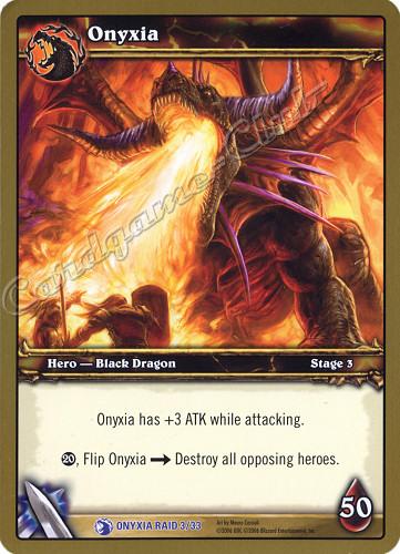 ONYXIA RAID 03/33 Onyxia-Stage 3 rara oversize -NEAR MINT-