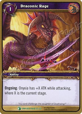 ONYXIA RAID 12/33 Draconic Rage non comune -NEAR MINT-