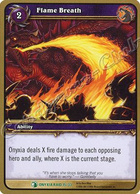 ONYXIA RAID 15/33 Flame Breath non comune -NEAR MINT-