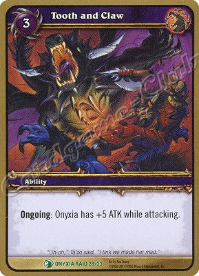 ONYXIA RAID 28/33 Tooth and Claw non comune -NEAR MINT-