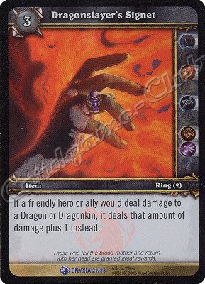 ONYXIA 21/33 Dragonslayer's Signet rara foil -NEAR MINT-
