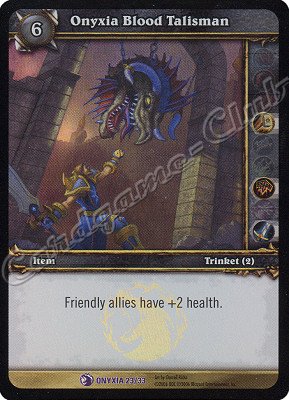 ONYXIA 23/33 Onyxia Blood Talisman epica foil -NEAR MINT-