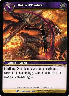 OUTLAND 059 / 246 Patto d'Ombra rara -NEAR MINT-