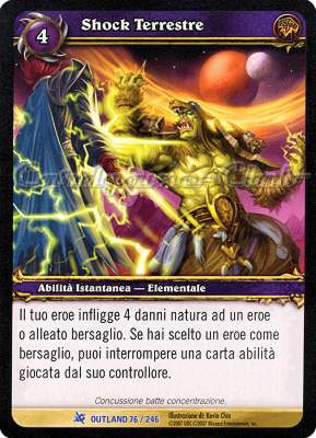 OUTLAND 076 / 246 Shock Terrestre rara -NEAR MINT-