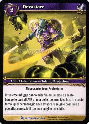 OUTLAND 092 / 246 Devastare rara -NEAR MINT-