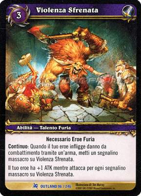 OUTLAND 096 / 246 Violenza Sfrenata rara -NEAR MINT-