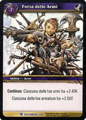 OUTLAND 098 / 246 Forza delle Armi rara -NEAR MINT-