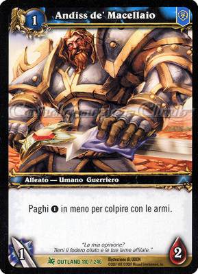 OUTLAND 110 / 246 Andiss de'Macellaio non comune -NEAR MINT-