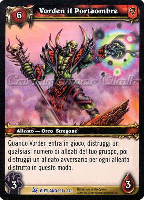 OUTLAND 191 / 246 Vorden il Portaombre rara -NEAR MINT-