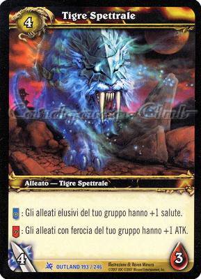 OUTLAND 193 / 246 Tigre Spettrale rara -NEAR MINT-