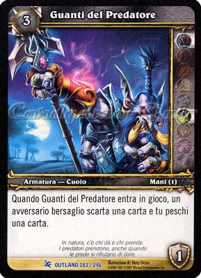 OUTLAND 203 / 246 Guanti del Predatore rara -NEAR MINT-