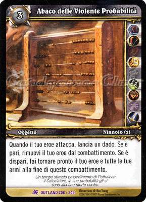 OUTLAND 208 / 246 Abaco delle Violente Probabilita' epica -NEAR MINT-