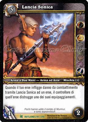 OUTLAND 219 / 246 Lancia Sonica non comune -NEAR MINT-