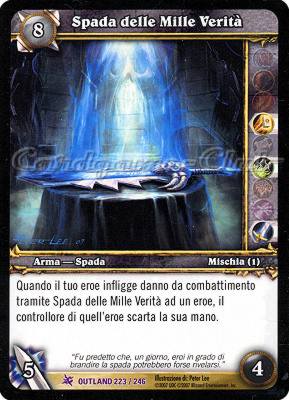 OUTLAND 223 / 246 Spada delle Mille Verita' epica -NEAR MINT-