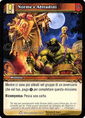 OUTLAND 229 / 246 Norme e Abitudini comune -NEAR MINT-