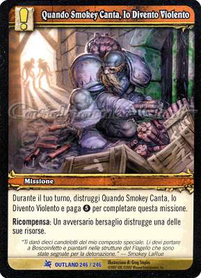 OUTLAND 246 / 246 Quando Smokey Canta, Io Divento Violento rara -NEAR MINT-
