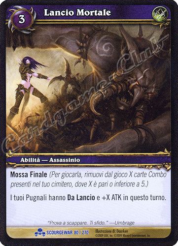 SCOURGEWAR 080 / 270 Lancio Mortale rara -NEAR MINT-