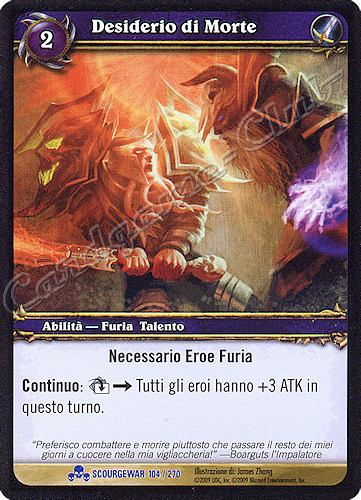 SCOURGEWAR 104 / 270 Desiderio di Morte rara -NEAR MINT-
