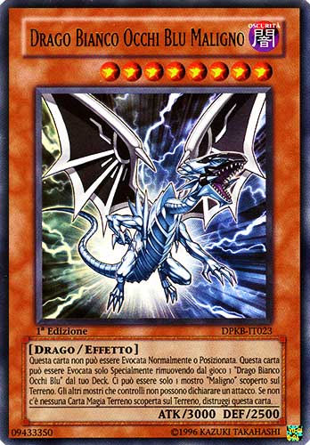 DPKB-IT023 Drago Bianco Occhi Blu Maligno ultra rara 1a Edizione (IT) -NEAR MINT-