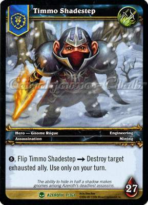 AZEROTH 007 / 361 Timmo Shadestep non comune -NEAR MINT-
