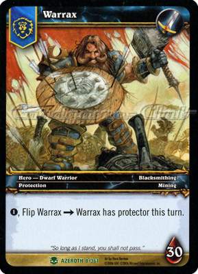 AZEROTH 008 / 361 Warrax non comune -NEAR MINT-
