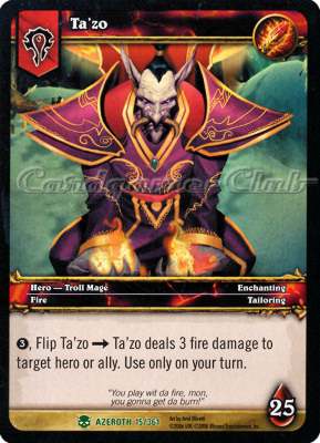 AZEROTH 015 / 361 Ta'zo non comune -NEAR MINT-