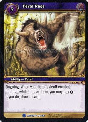 AZEROTH 021 / 361 Feral Rage rara -NEAR MINT-