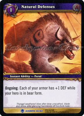 AZEROTH 026 / 361 Natural Defenses rara -NEAR MINT-