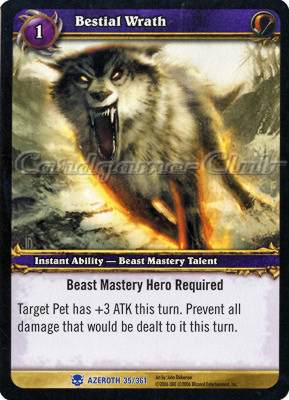 AZEROTH 035 / 361 Bestial Wrath rara -NEAR MINT-
