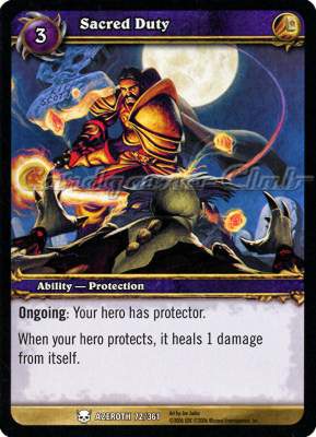 AZEROTH 072 / 361 Sacred Duty comune -NEAR MINT-