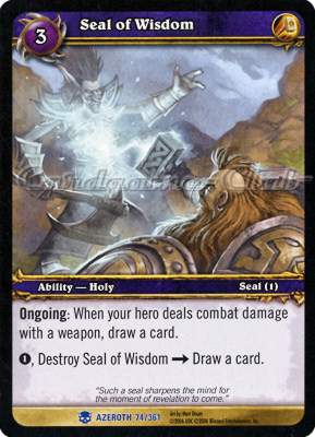 AZEROTH 074 / 361 Seal of Wisdom rara -NEAR MINT-