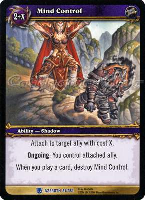 AZEROTH 081 / 361 Mind Control rara -NEAR MINT-