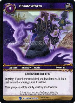 AZEROTH 088 / 361 Shadowform rara -NEAR MINT-
