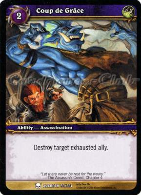 AZEROTH 093 / 361 Coup de Grace comune -NEAR MINT-