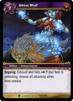 AZEROTH 110 / 361 Ghost Wolf non comune -NEAR MINT-