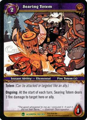 AZEROTH 116 / 361 Searing Totem non comune -NEAR MINT-
