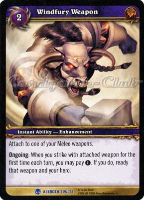 AZEROTH 119 / 361 Windfury Weapon rara -NEAR MINT-