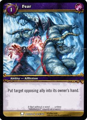 AZEROTH 123 / 361 Fear comune -NEAR MINT-