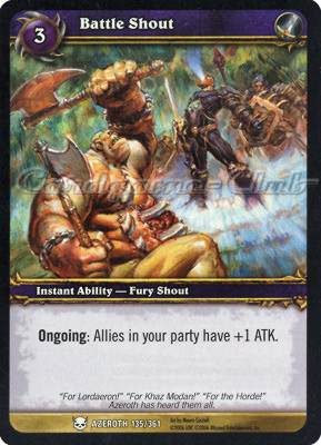 AZEROTH 135 / 361 Battle Shout comune -NEAR MINT-
