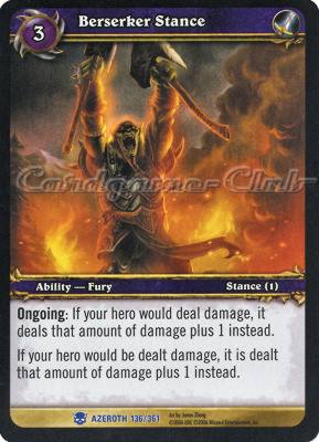 AZEROTH 136 / 361 Berserker Stance rara -NEAR MINT-