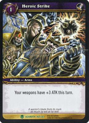 AZEROTH 142 / 361 Heroic Strike non comune -NEAR MINT-