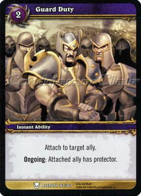 AZEROTH 161 / 361 Guard Duty comune -NEAR MINT-