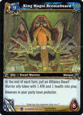 AZEROTH 191 / 361 King Magni Bronzebeard epica -NEAR MINT-