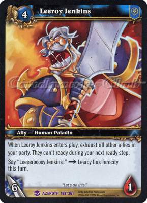 AZEROTH 198 / 361 Leeroy Jenkins epica -NEAR MINT-