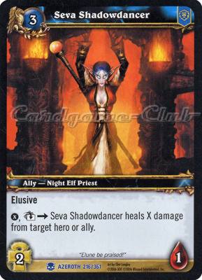 AZEROTH 216 / 361 Seva Shadowdancer rara -NEAR MINT-