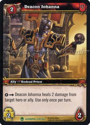 AZEROTH 234 / 361 Deacon Johanna non comune -NEAR MINT-