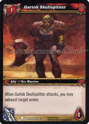 AZEROTH 238 / 361 Gartok Skullsplitter comune -NEAR MINT-