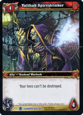 AZEROTH 263 / 361 Valthak Spiritdrinker rara -NEAR MINT-