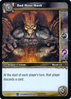 AZEROTH 281 / 361 Bad Mojo Mask rara -NEAR MINT-